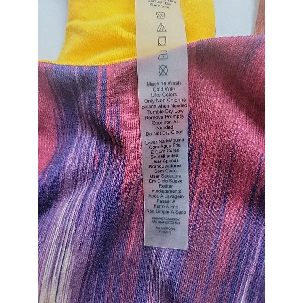 Onue Womens Racerback Top S Ikat Print Stretch USA Yoga Activewear Gym